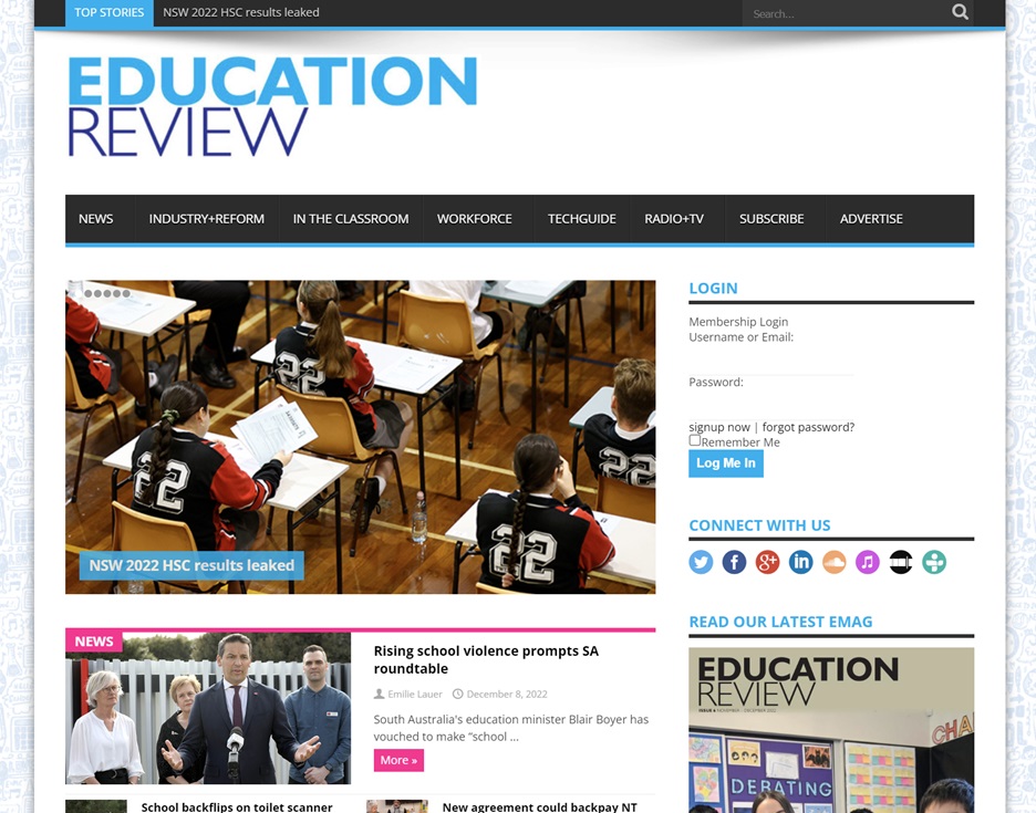 وب سایت Education Review